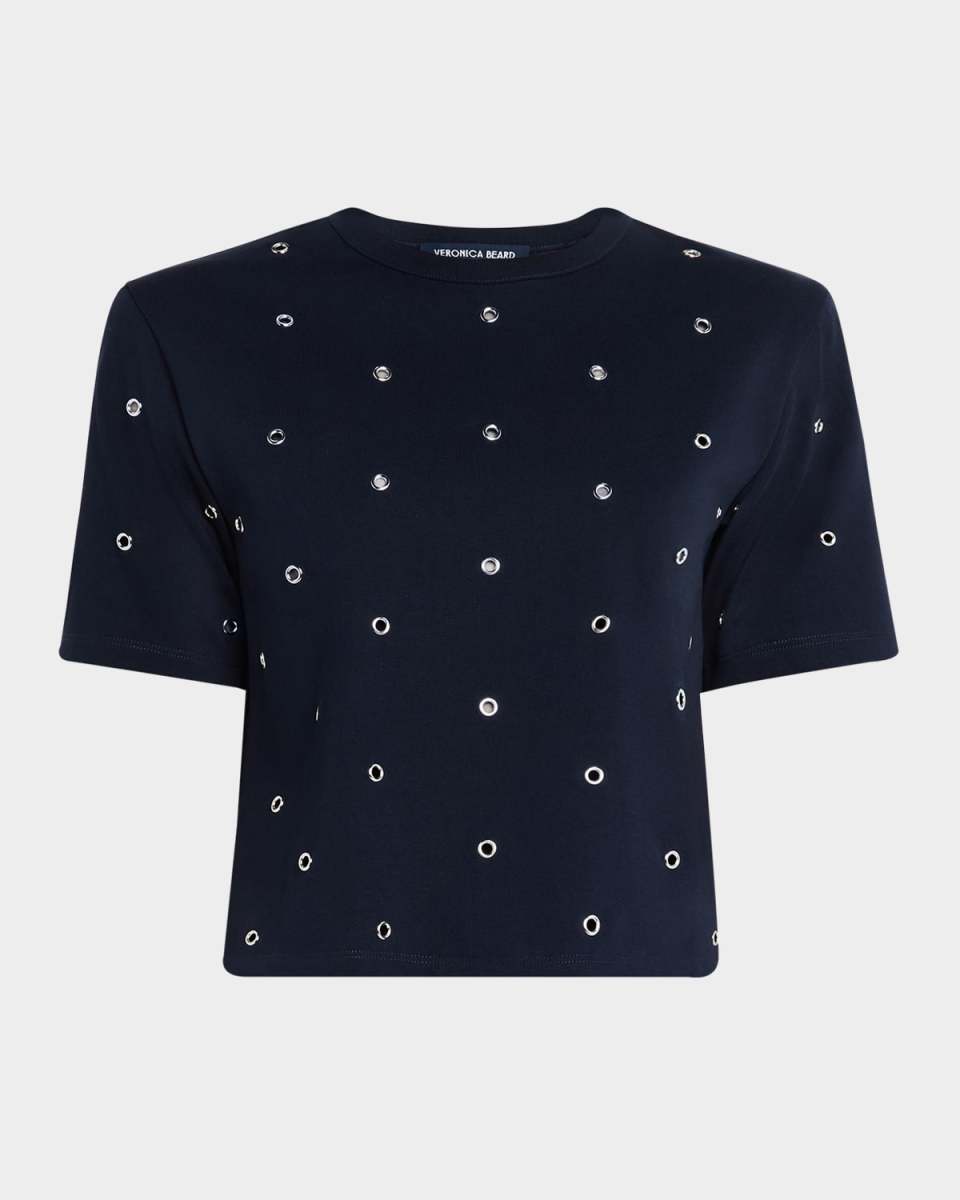 Sebastian Short-Sleeve Grommet Tee